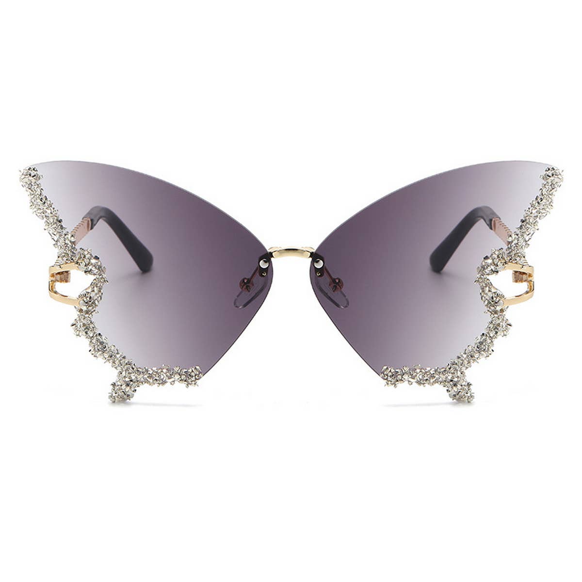 STYLISH LARGE FRAME BUTTERFLY DIAMOND SUNGLASSES_CWASG0192