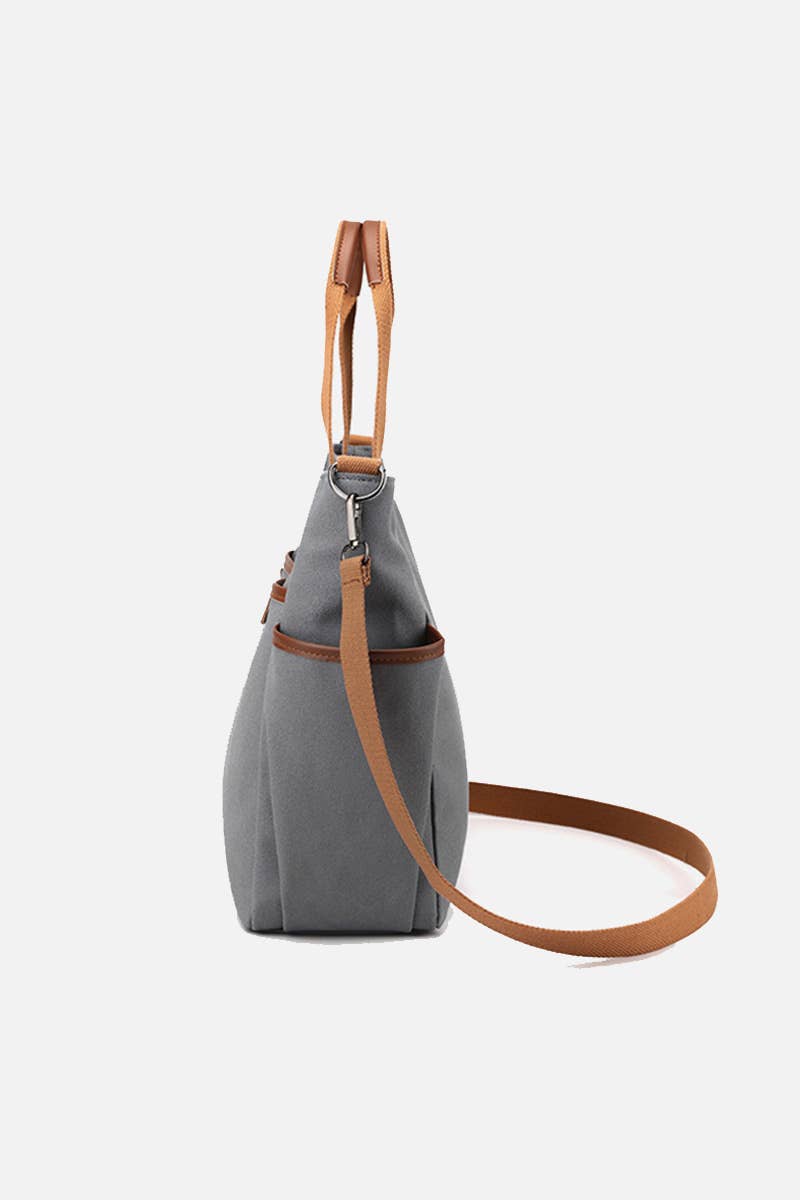 STORAGE POCKET LARGE CANVAS MESSENGER BAG_CUAB0099