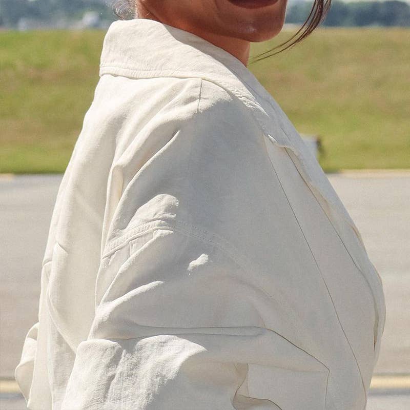 TEMPERAMENT LONG SLEEVE SOLID COLOR TRENCH COAT