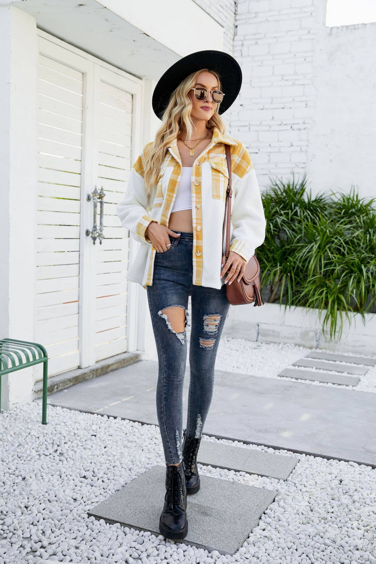 LAMB WOOL LONG SLEEVE COLOR POCKET WOOL COAT