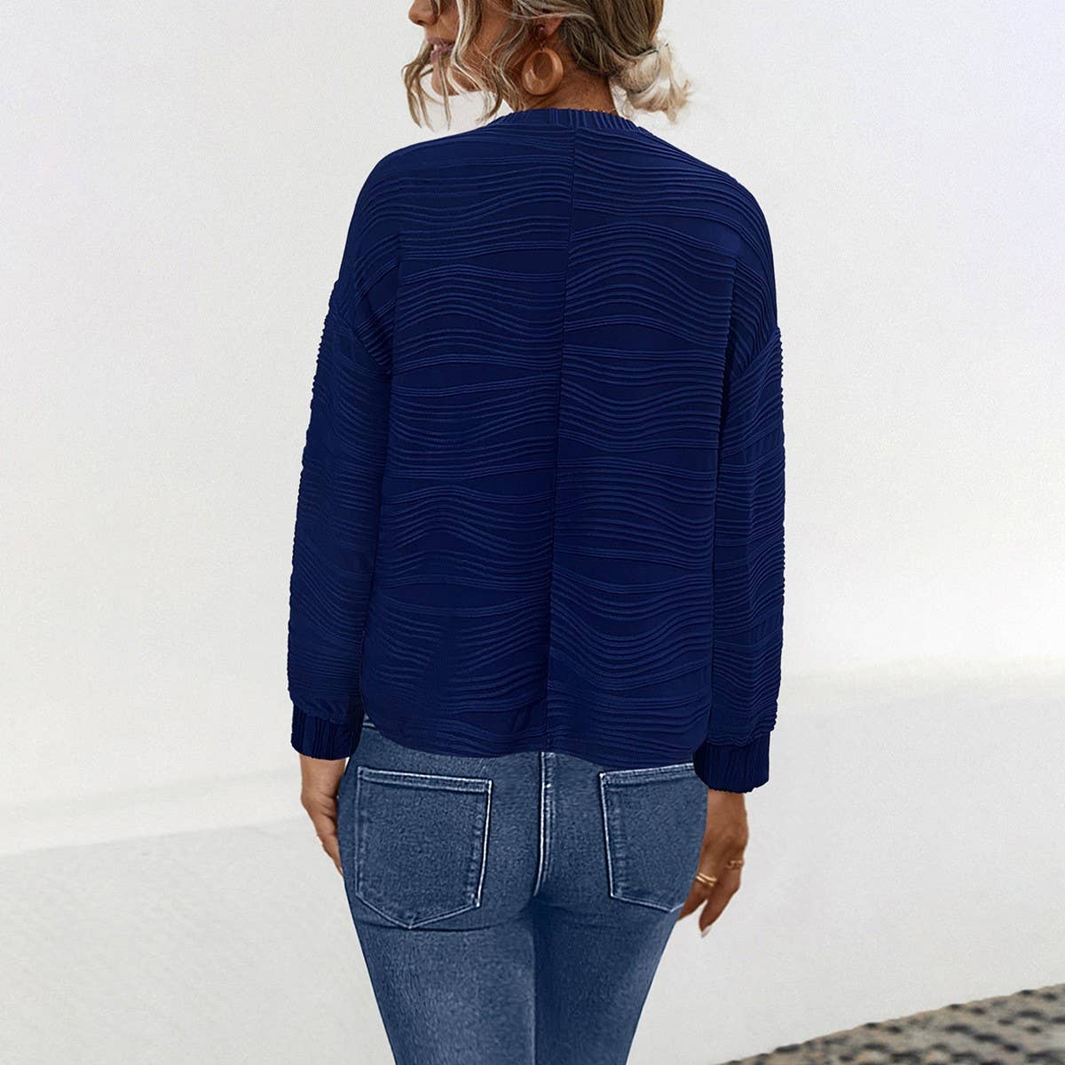 Classic casual knit solid color pullover hoodie_cwtbll1753