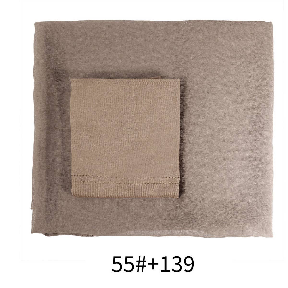 TWO-PIECE CHIFFON SHAWL AND HEADSCARF