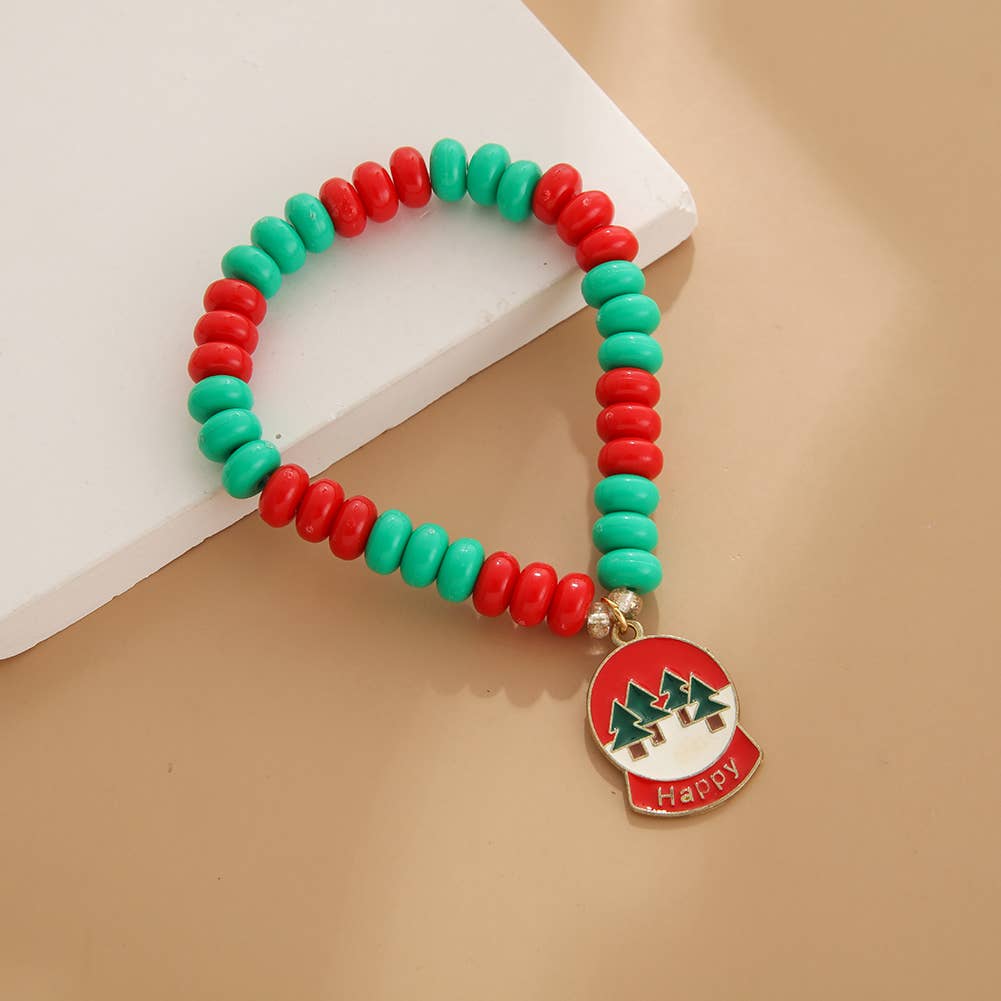 CHRISTMAS ABACUS BEADED COUPLE BEADED BRACELET
