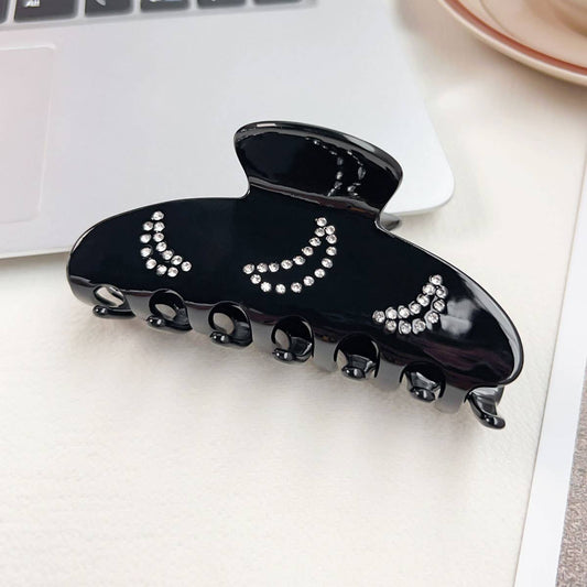 Elegant diamond-encrusted acetate hairpin clipper