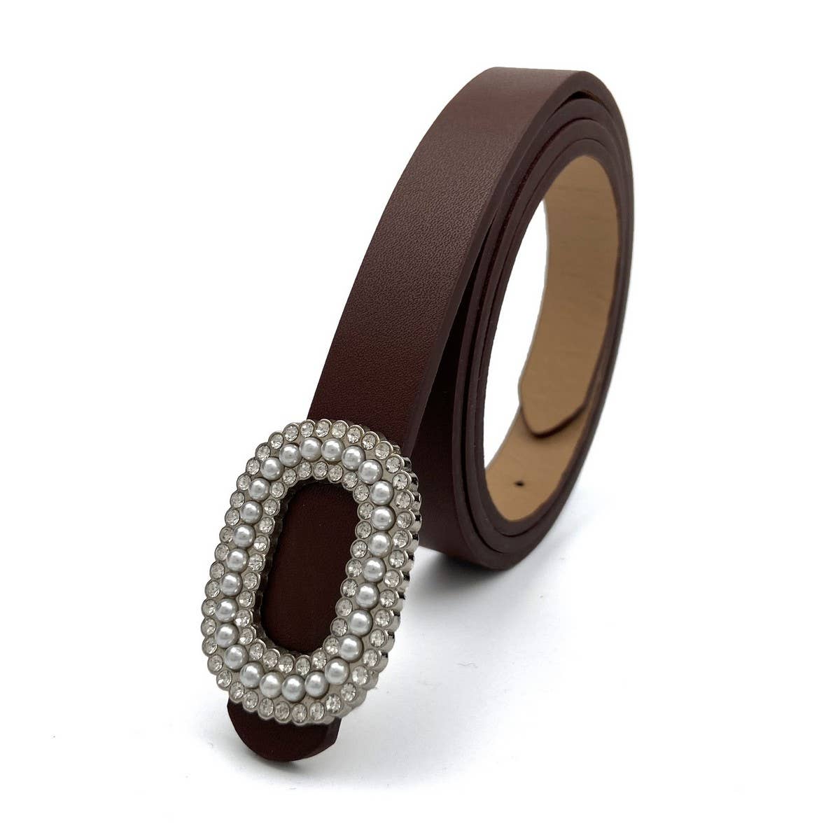 MULTICOLOR RHINESTONE PEARL BELT VERSATILE BELT_CWABE0688