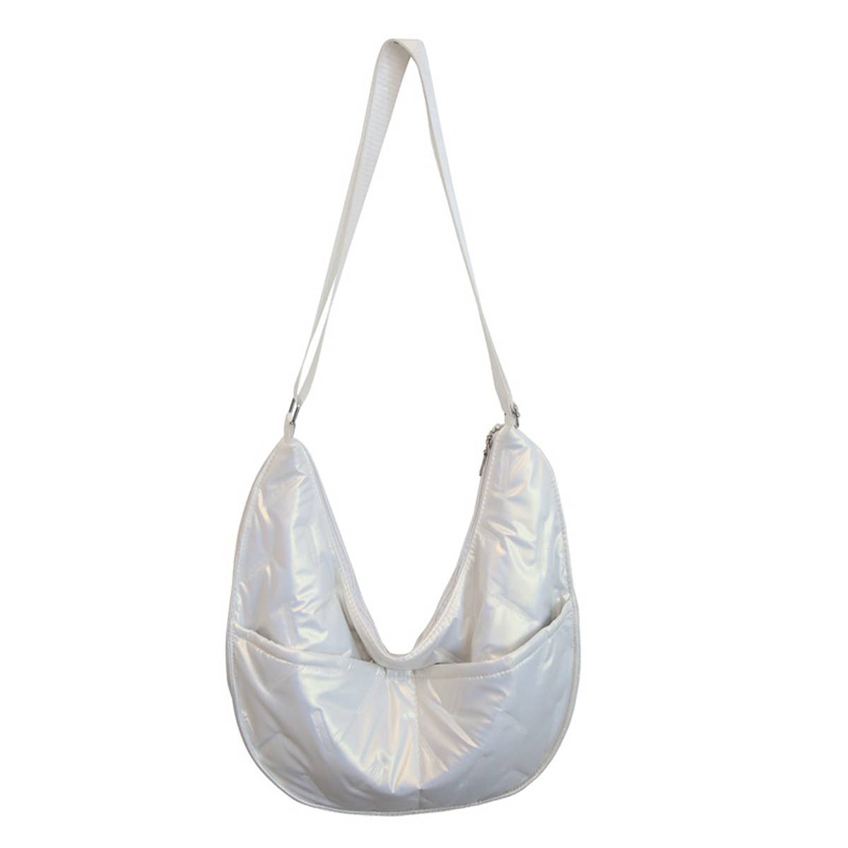 FASHIONABLE TEXTURE PEARL COTTON SHOULDER BAG_CWAB1774