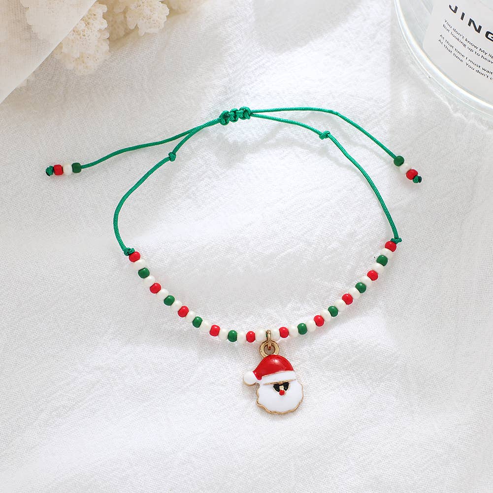 CHRISTMAS PENDANT BEADED BRACELET