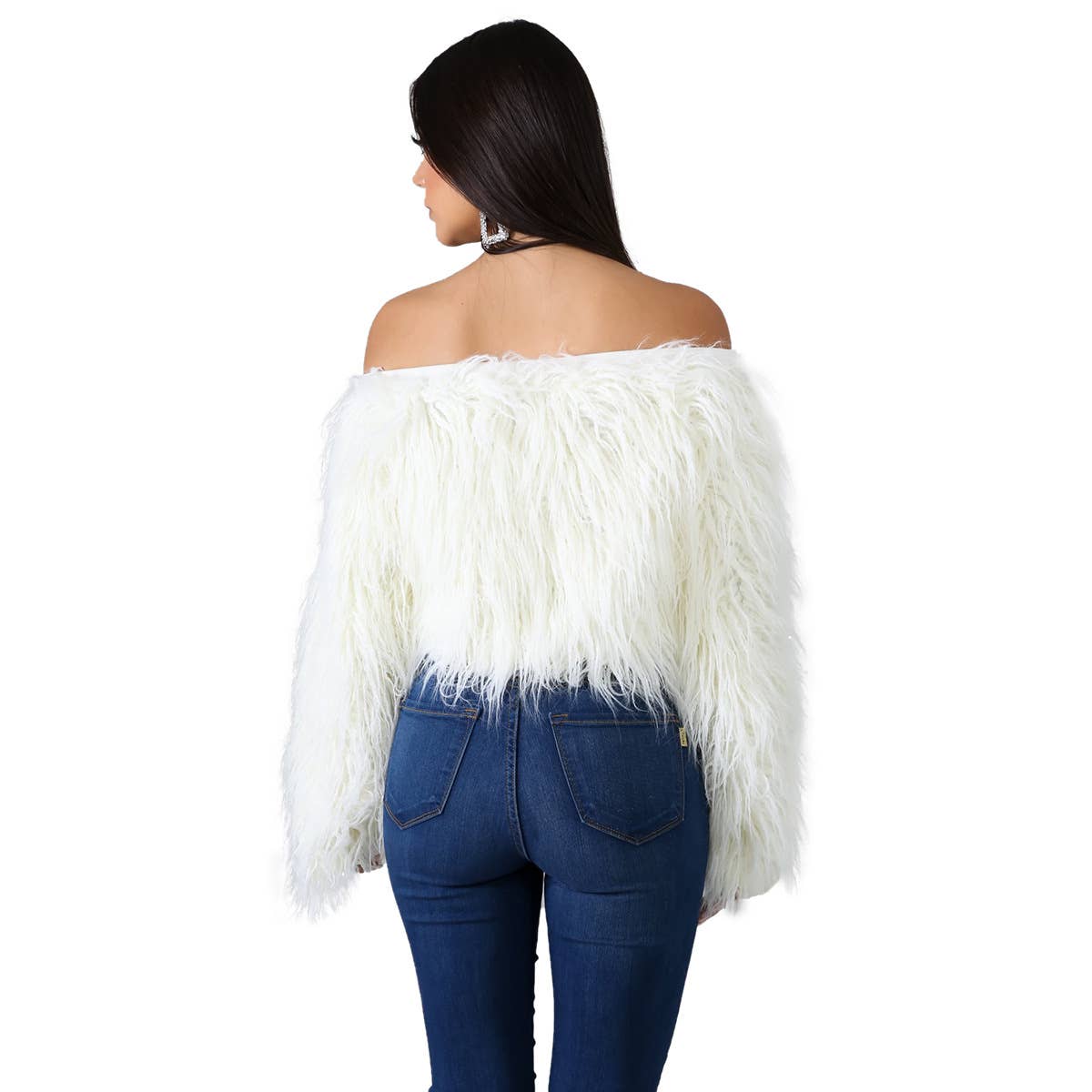 LINE SHOULDER GRADIENT ANTI-LONG HAIR SHORT FUR