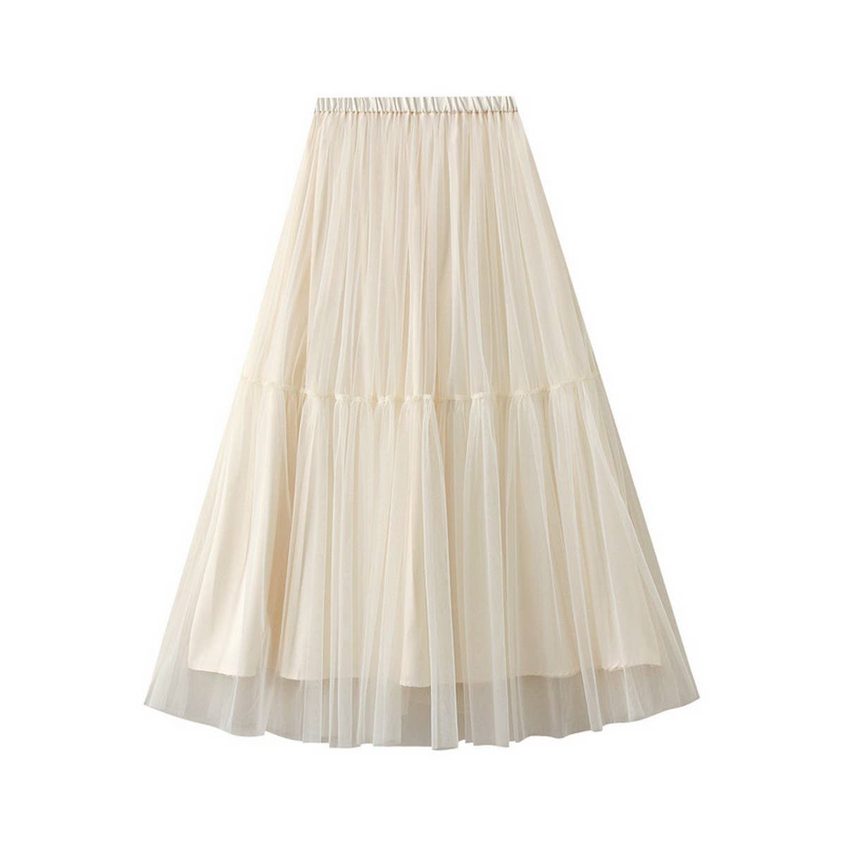 High-Waist Slimming Tulle Puff Skirt