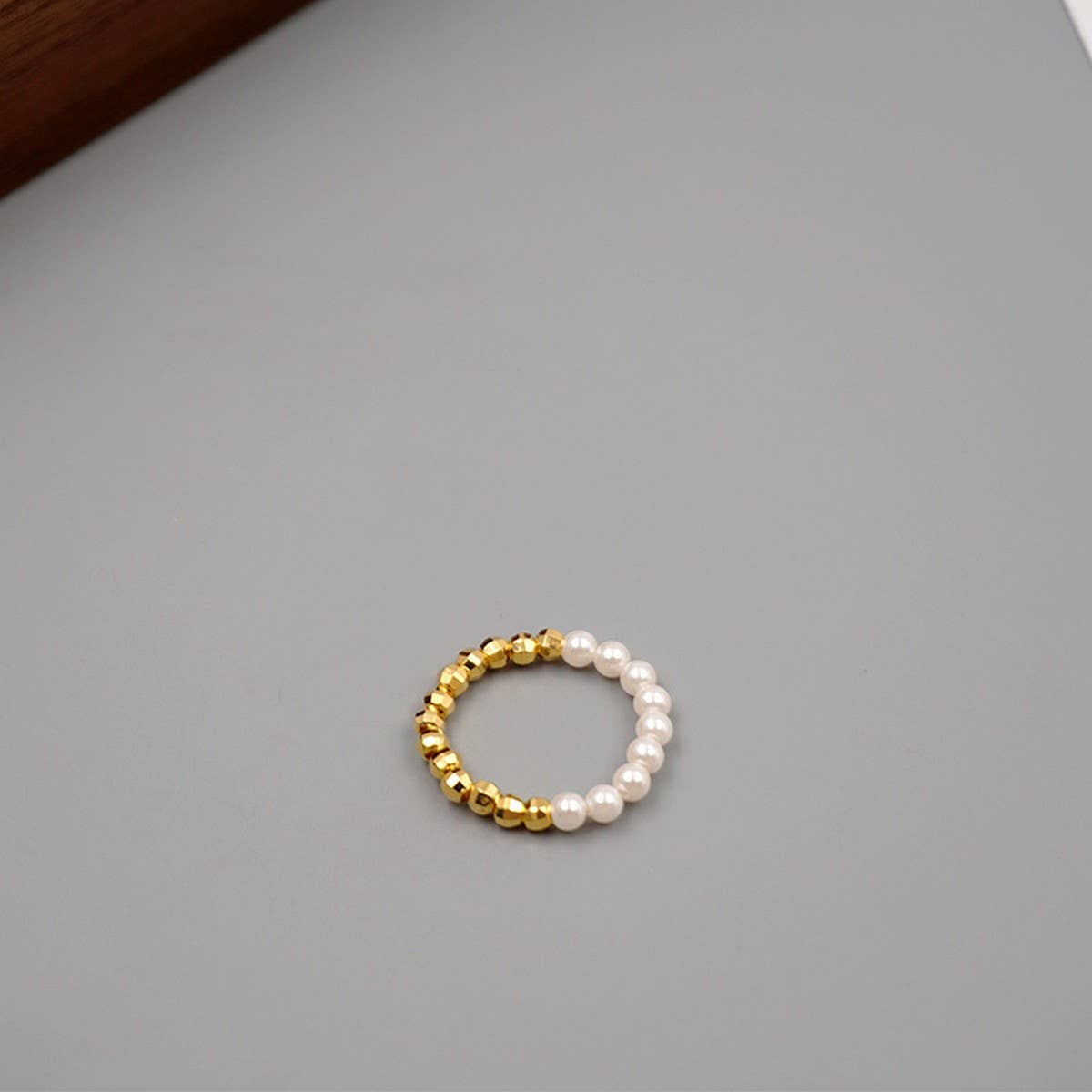 NEW MINI CRYSTAL PEARL RING
