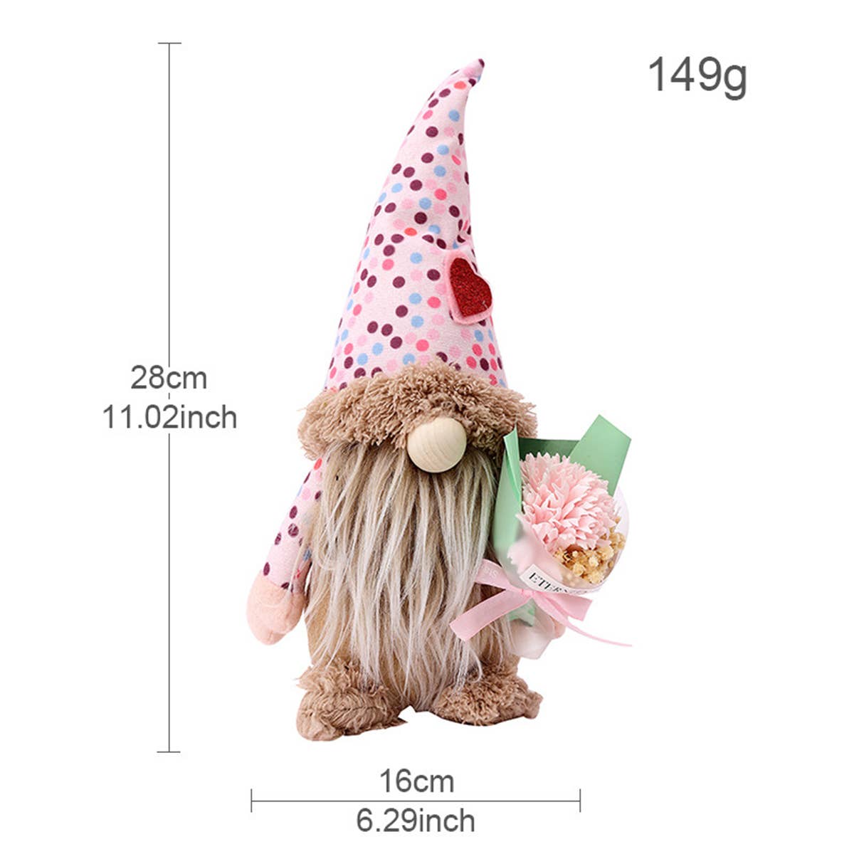 CWMM9524_MOTHER'S DAY BALLOON BOUQUET DWARF FACELESS DOLL