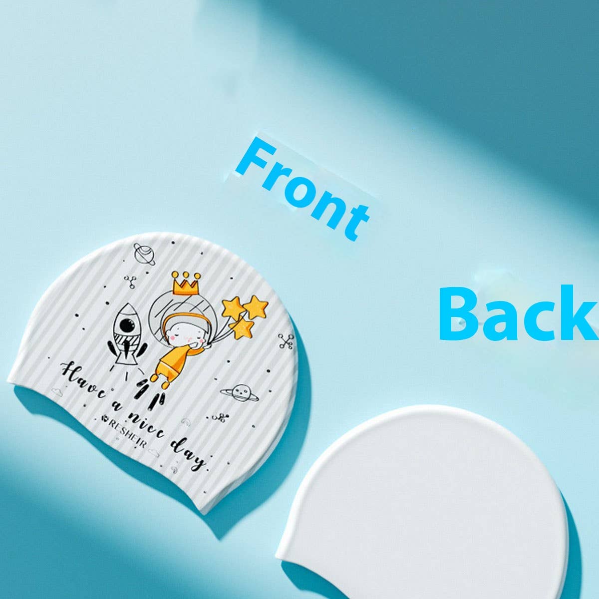 Kids' XL Silicone Swim Cap Waterproof,Cute Cartoon