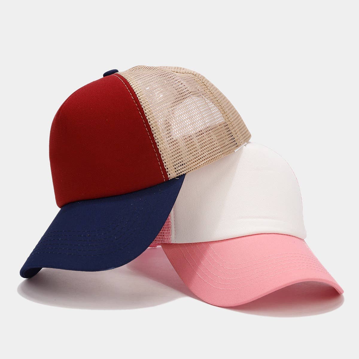 SPLICED LIGHT PANEL BREATHABLE BASEBALL CAP_CWAH1572