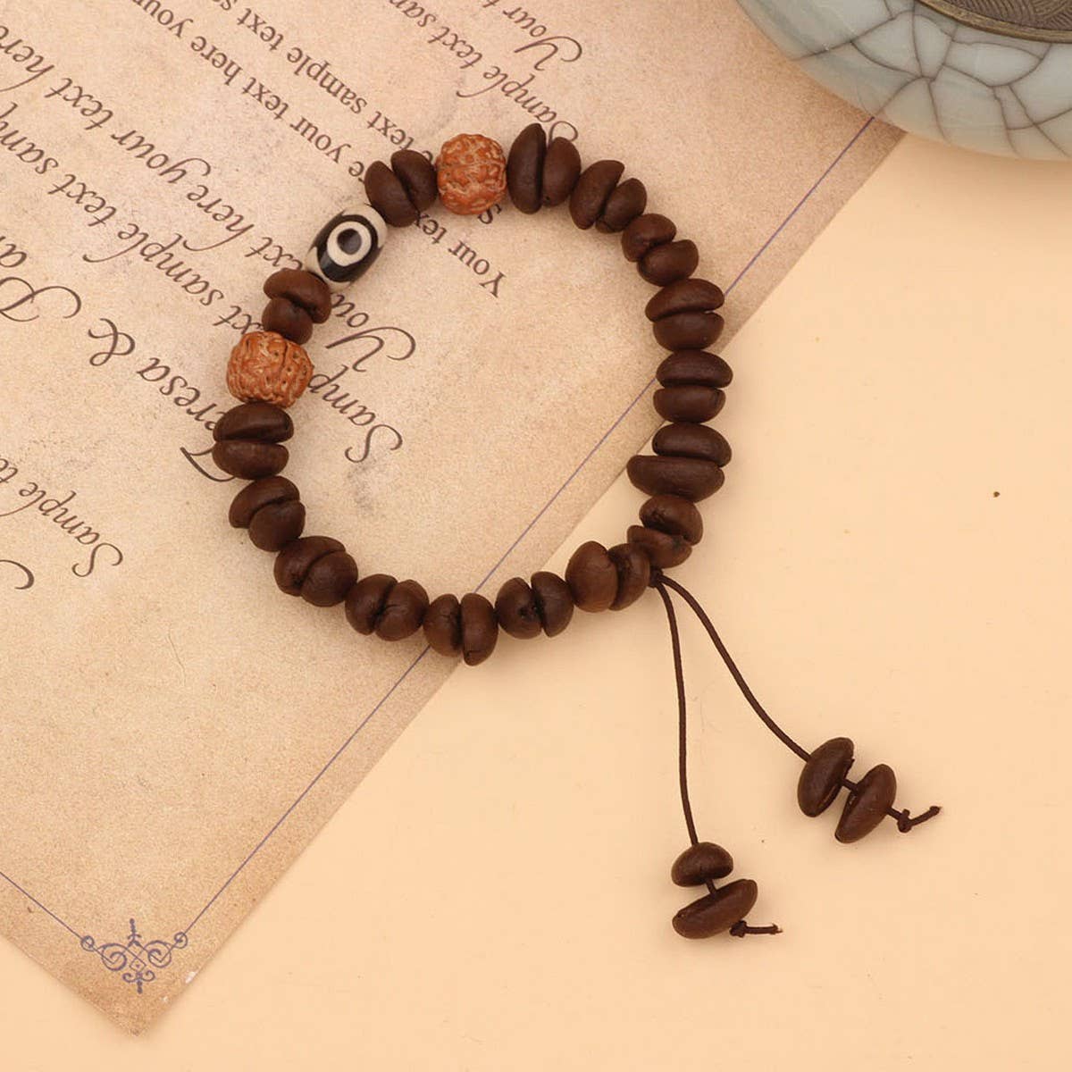 CREATIVE CARTOON HANDMADE COFFEE BEAN BRACELET