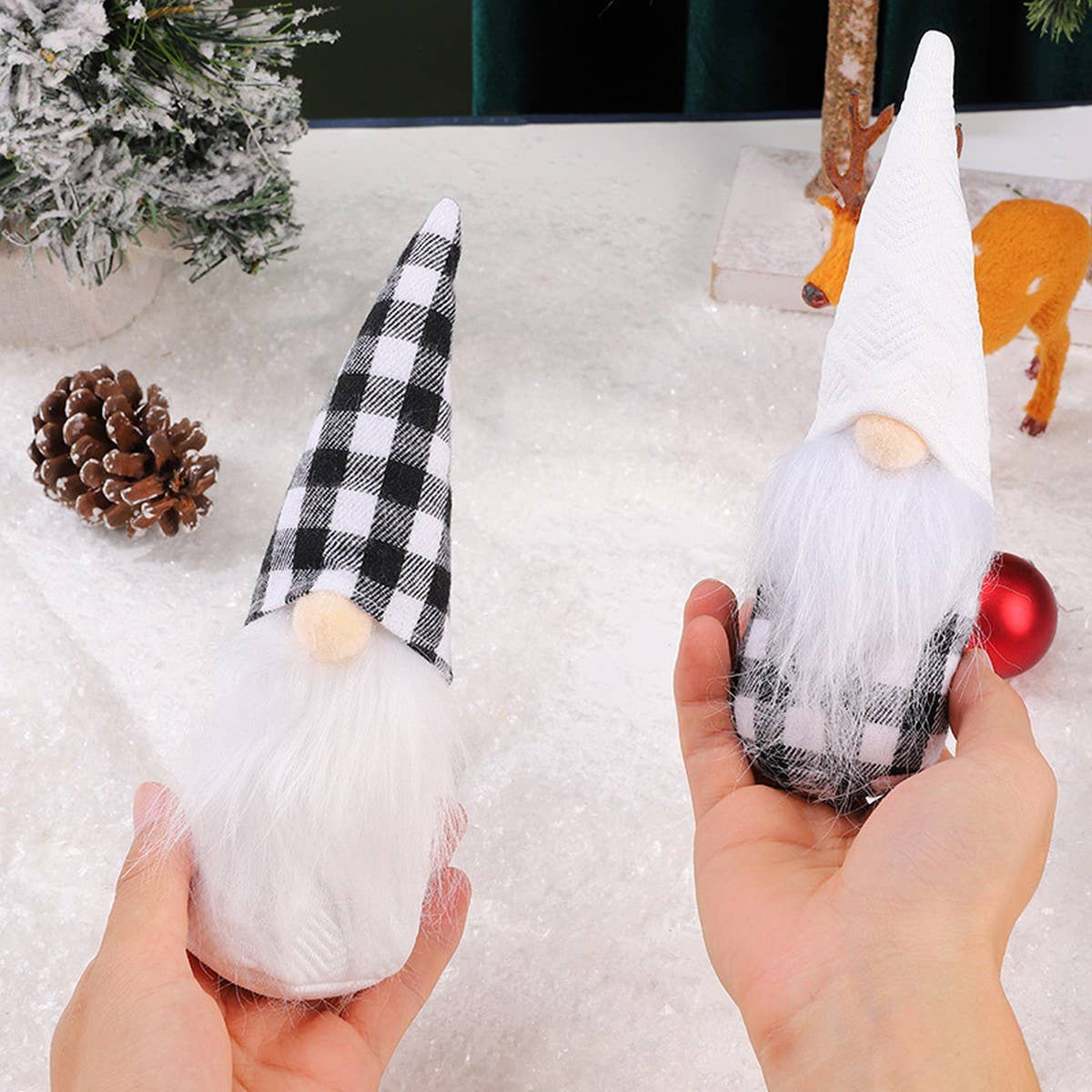 CHRISTMAS DECORATION FOREST OLD MAN FIGURINE