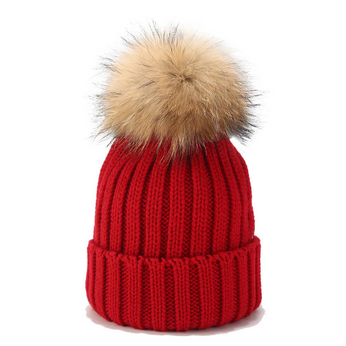 OUTDOOR WARM WOOL BALL KNITTED HAT_CWAH1577