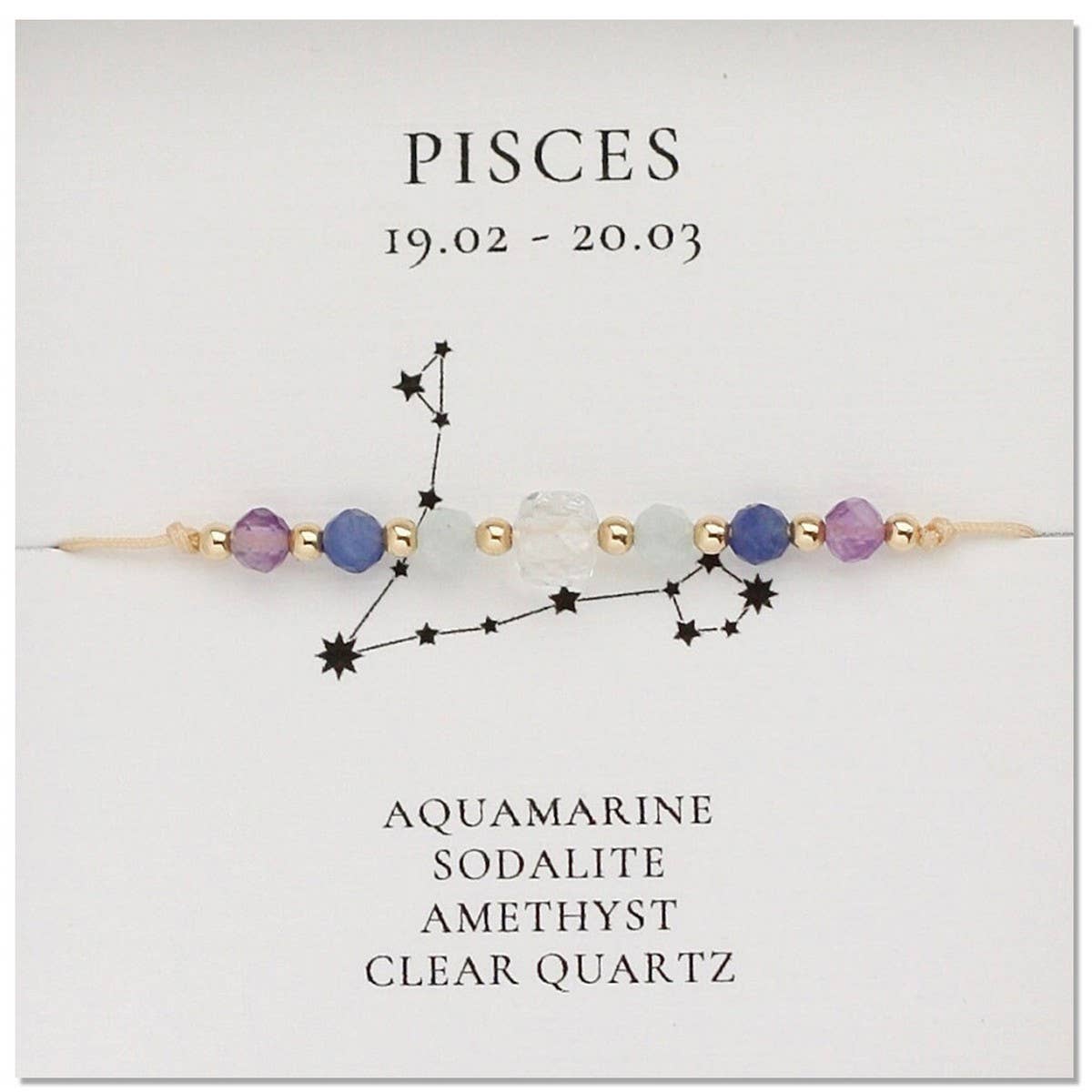 NATURAL STONE COMBINATION ZODIAC BEADED BRACELET_CWAB4627
