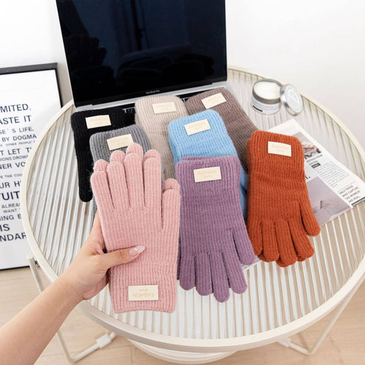 CWAG00560_WOMEN WINTER KNIT FINGERLESS TOUCHSCREEN GLOVES