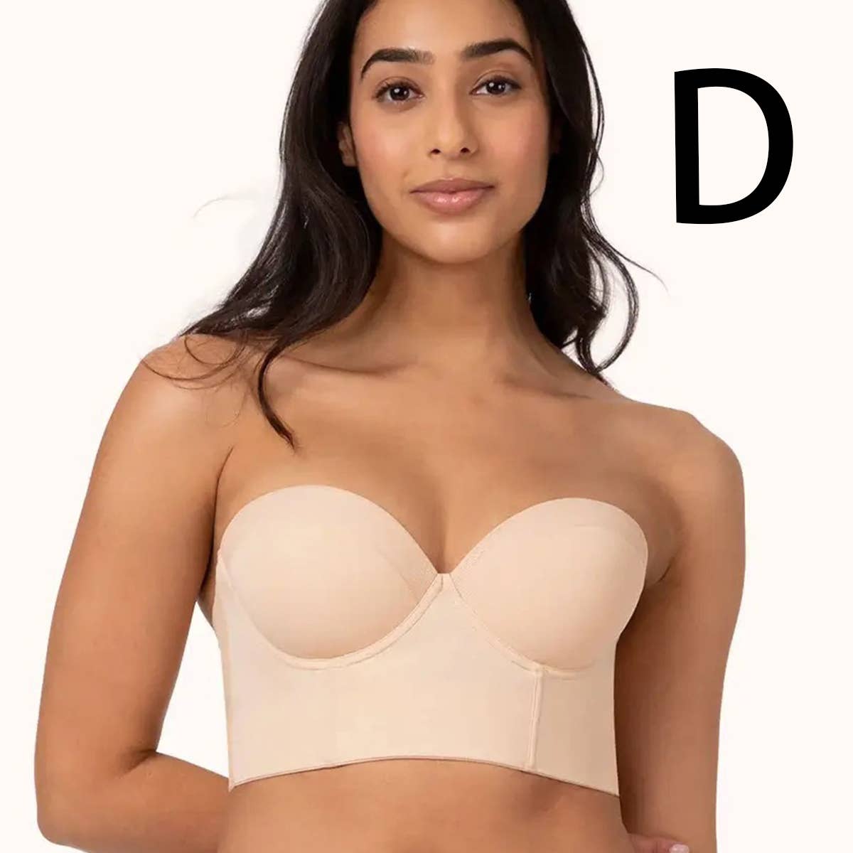 DETACHABLE SHOULDER STRAP BACKLESS  TOP bralette-CWMU0045