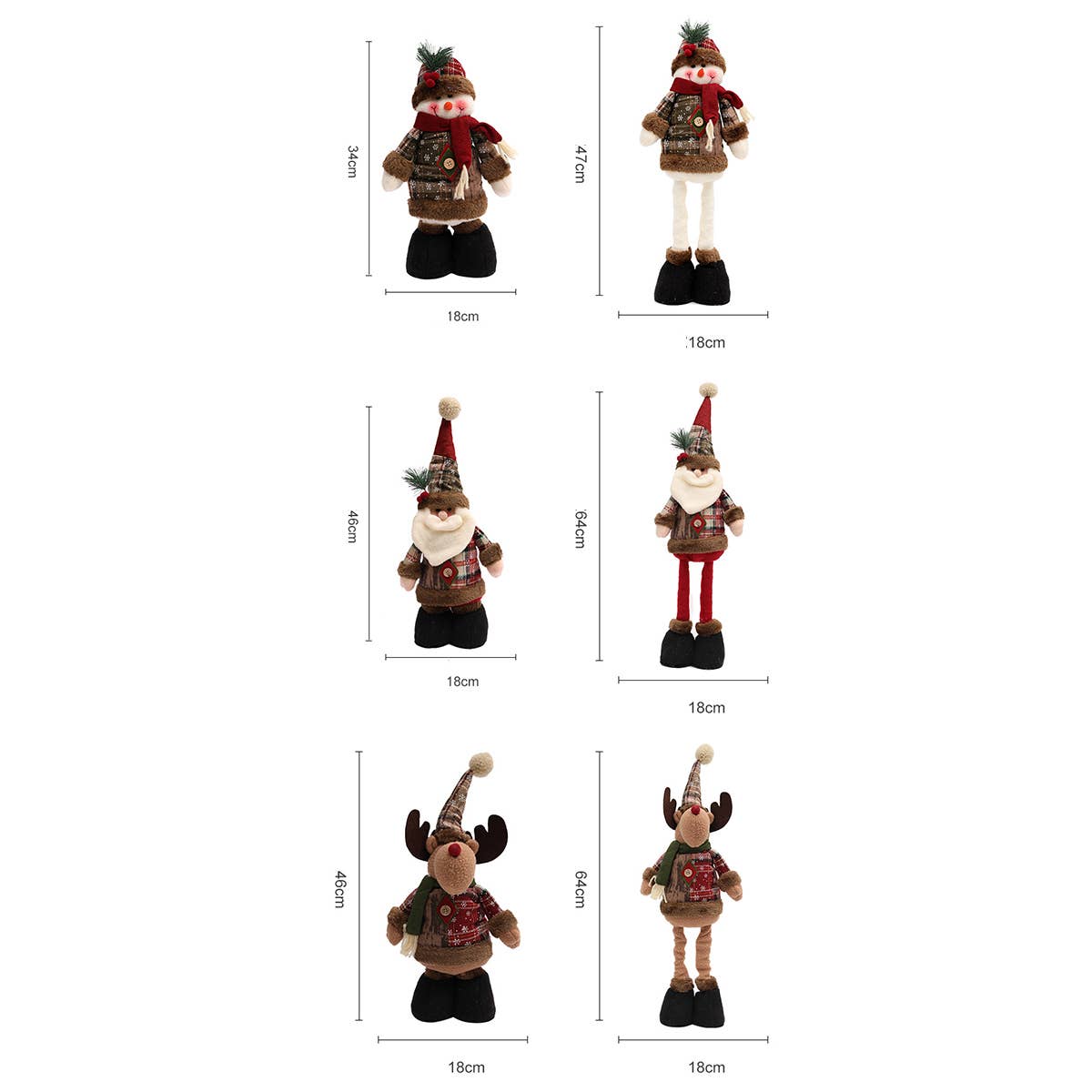 CWMM9394_CHRISTMAS RETRO DOLL DECORATION ORNAMENTS