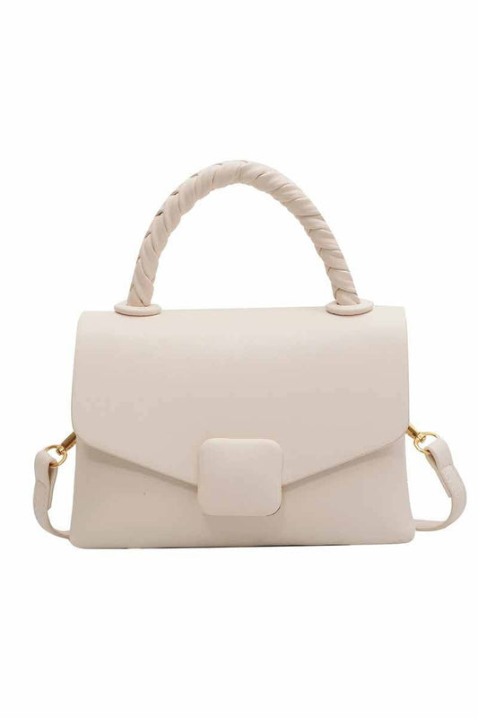 TWIST HANDLE SQUARE BUTTON BAG_CWAB0474