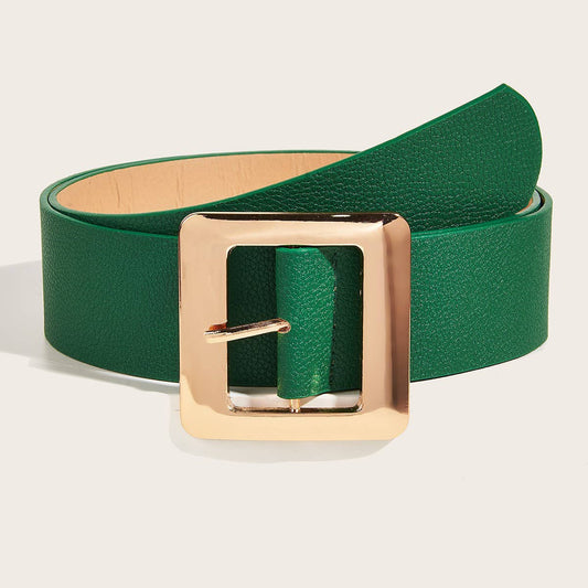 FASHIONABLE GREEN PU BELT_CWABE0445