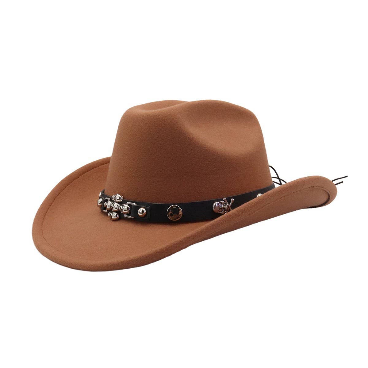 Western Ethnic Wool Cowboy Fedora Hat for Couples_CWAH04385