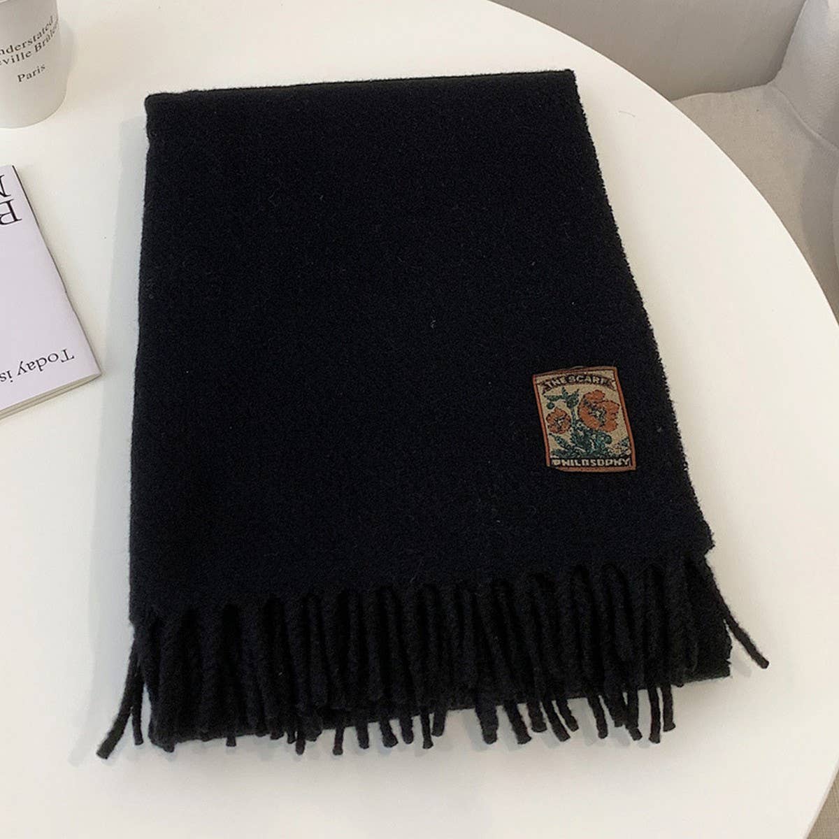 Winter Solid Acrylic Blend Scarf ? Neckwarmer