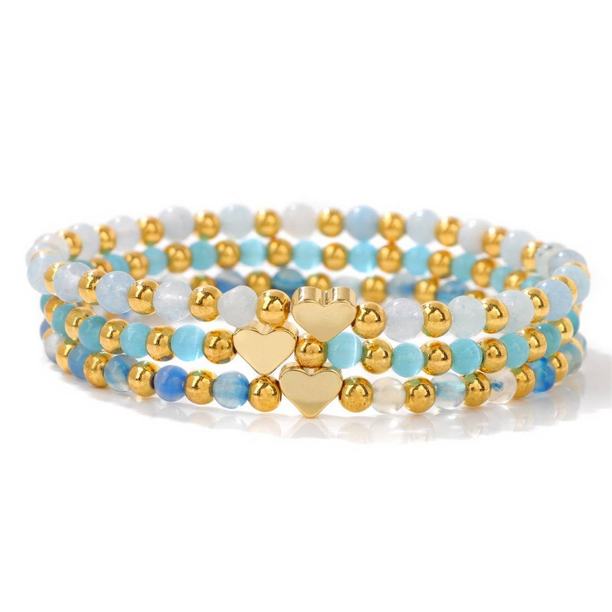 CWAJE4299_SMALL FRESH LOVE STONE BEADED COUPLE BRACELET