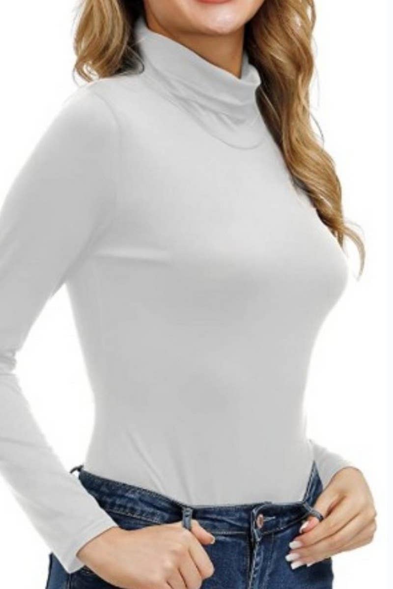 Casual turtleneck top T-shirt base_cwtbll1770