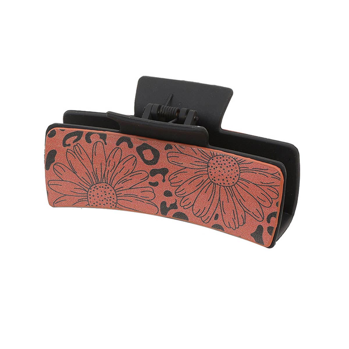 SUNFLOWER RETRO LETTERS WESTERN HAIR CLAW CLIPS