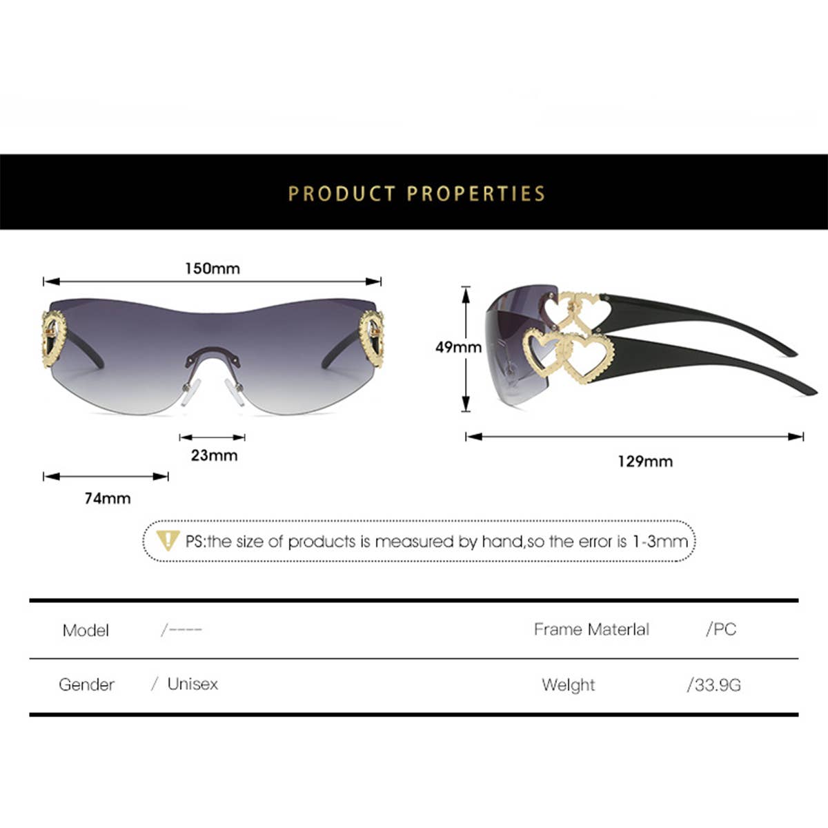 Y2K STYLE FRAMELESS ONE-PIECE HEART SUNGLASSES_CWASG0266