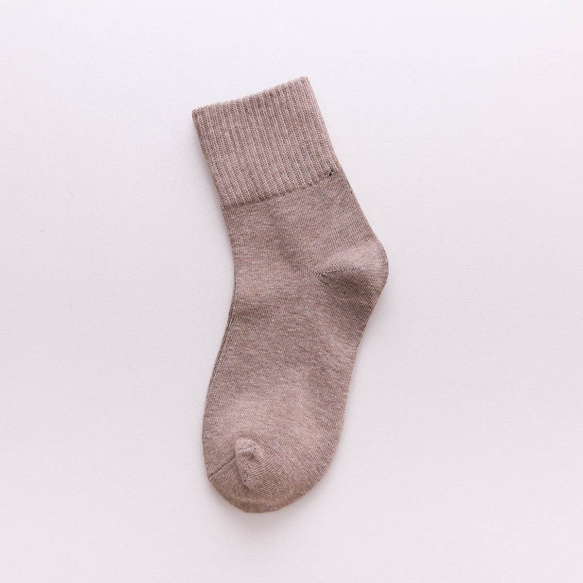 NEW SOLID COLOR HIGH CUFF WOMEN'S MID-CALF SOCKS_CWMS1392