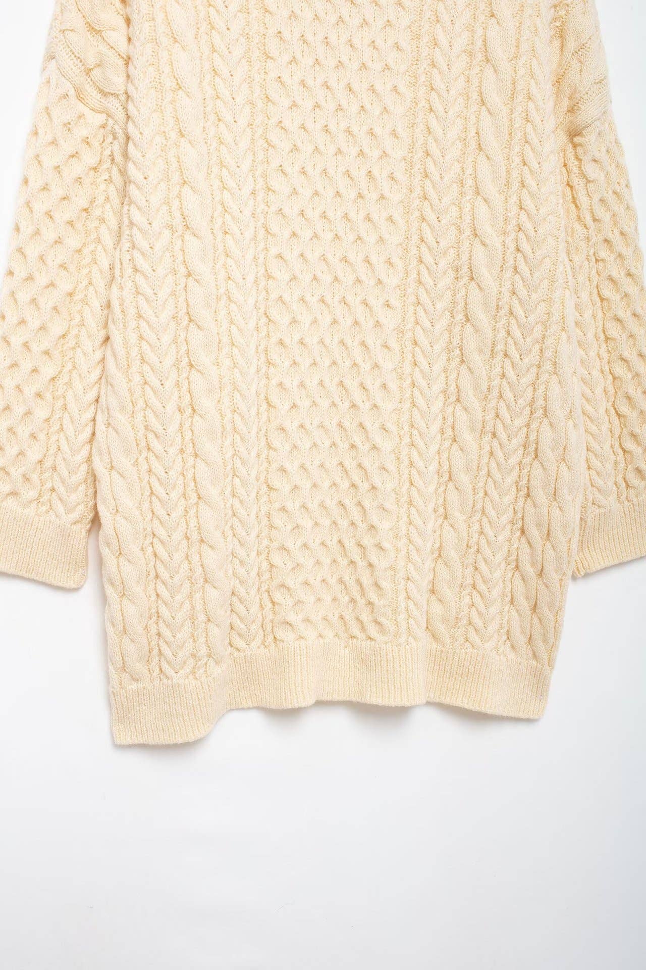 TWIST THICK VINTAGE PULLOVER CREWNECK SWEATER