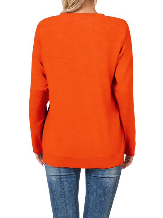 SOLID COLOR CASUAL CREWNECK COMFORTABLE T-SHIRT