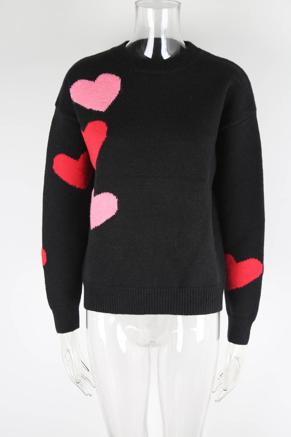 Valentine's Day jacquard round-neck sweater
