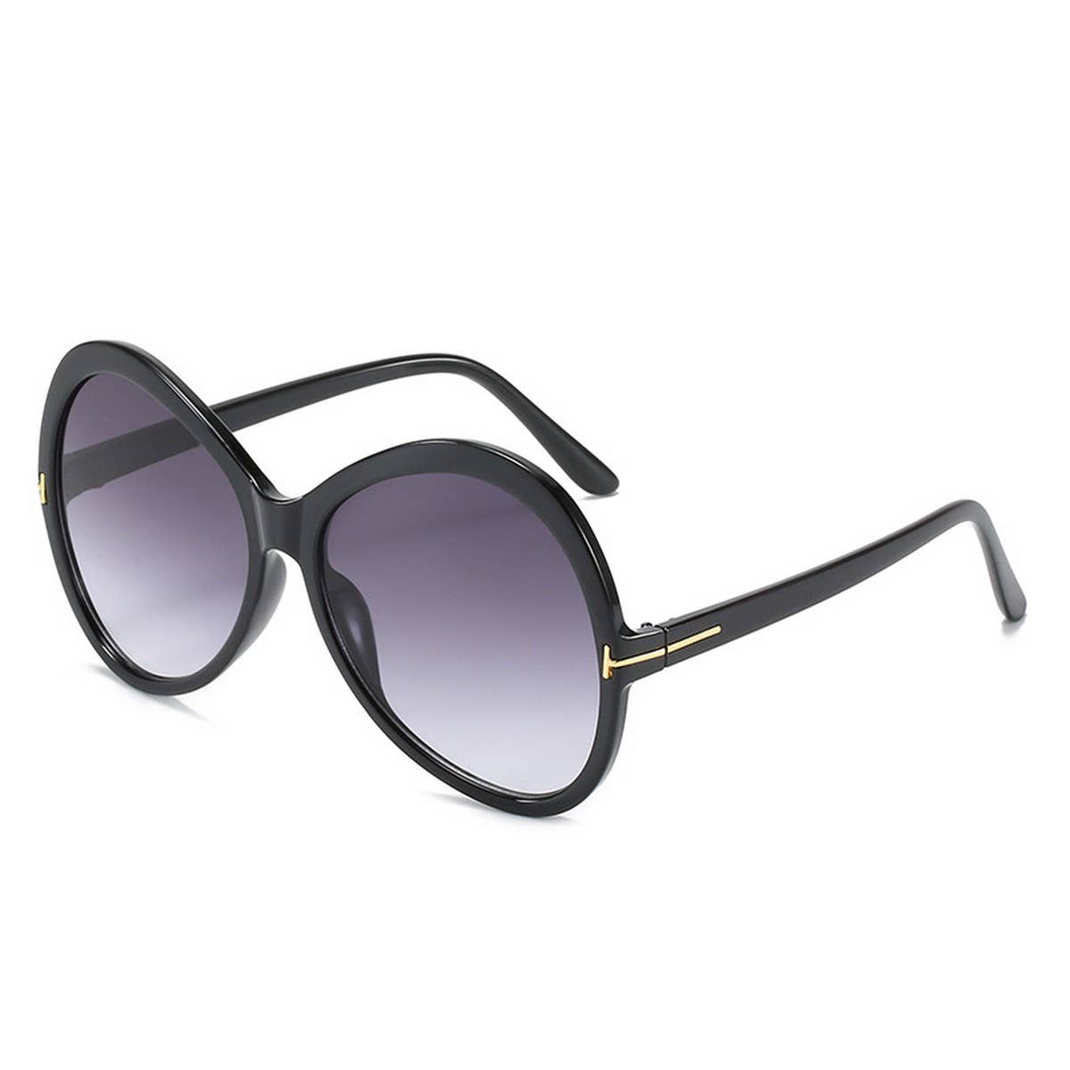 LARGE FRAME TOAD TRENDY T-SHAPE SUNGLASSES WOMEN