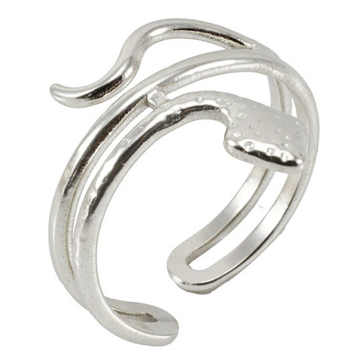 18K STAINLESS STEEL COLD WIND SNAKE RING