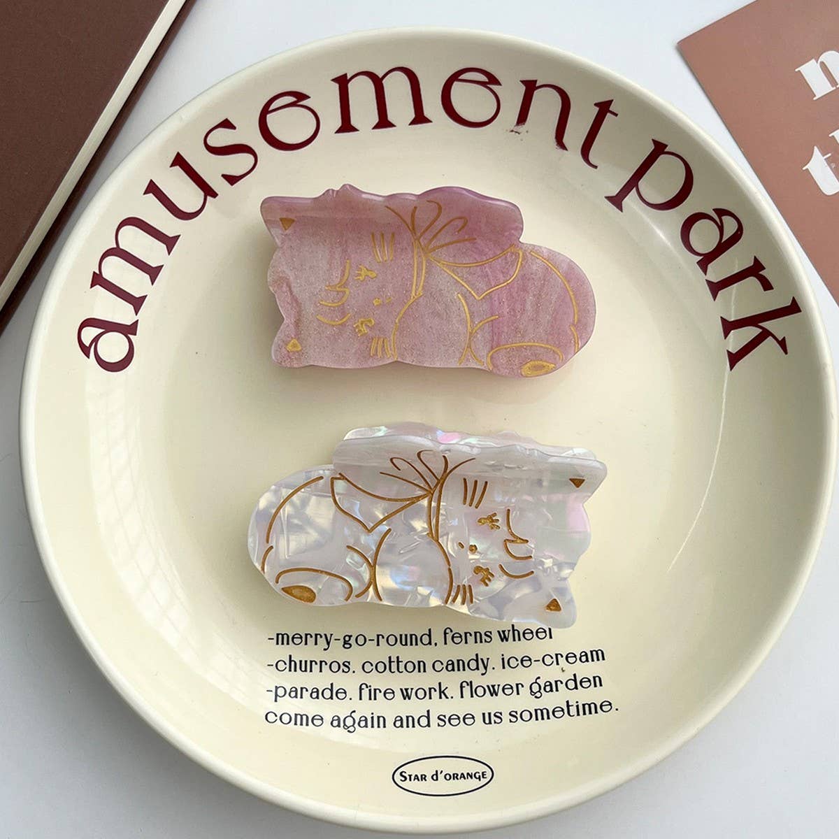 Simple Cat Acrylic Claw Clip ??Cute Animal Hairpin_CWAHA5903