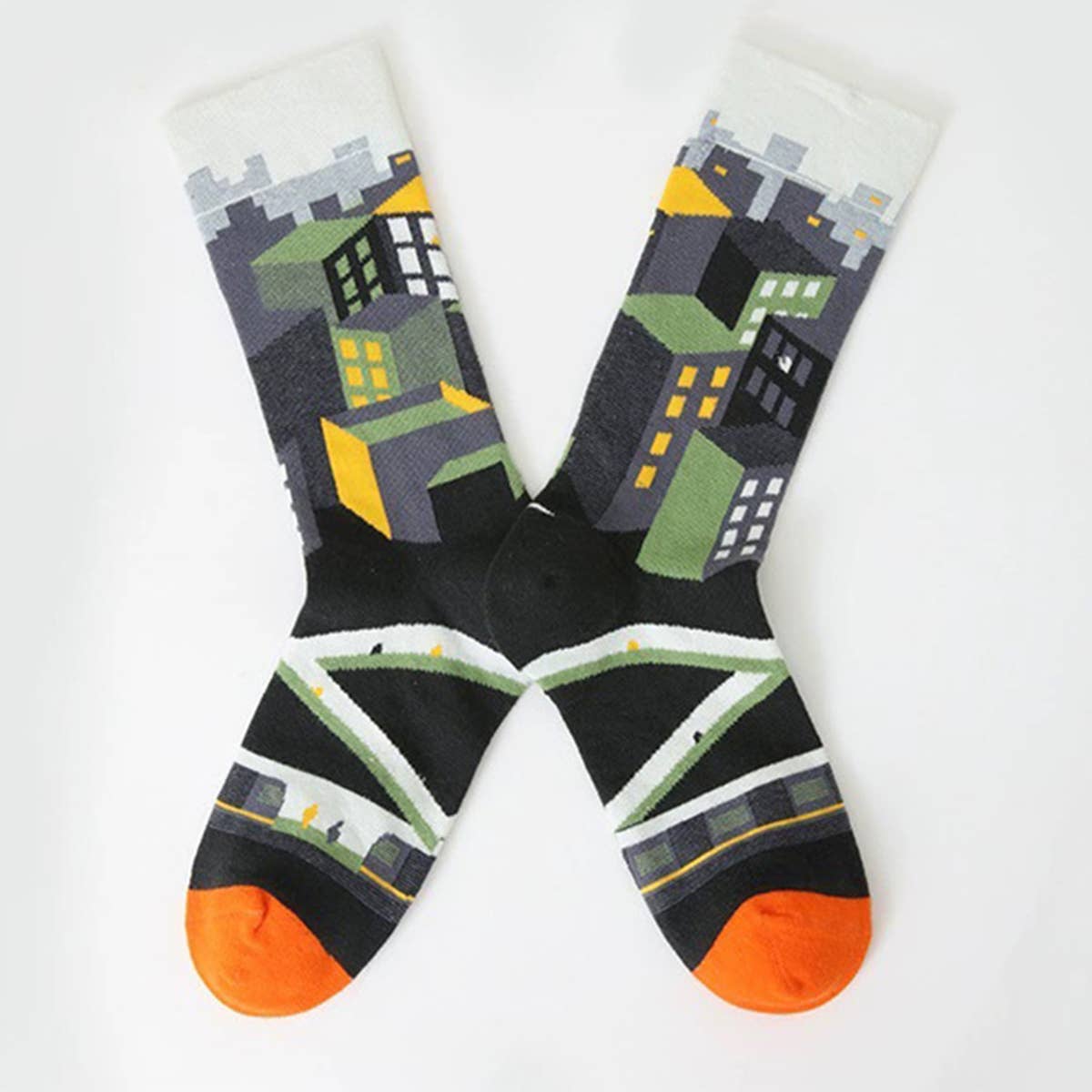 FUN SOCKS COLORFUL  PATTERNED ART SOCKS