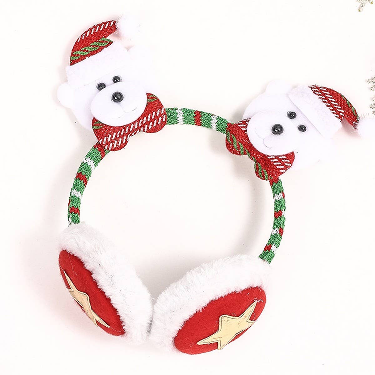 CHRISTMAS DECORATIONS CARTOON EARMUFFS HAIRPIN