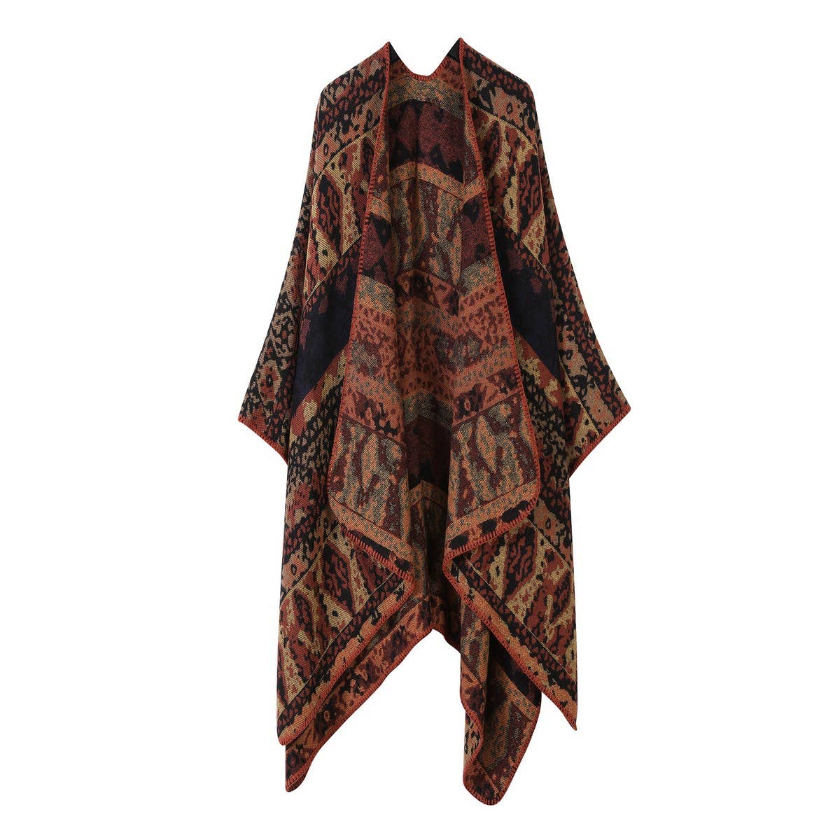 FLORAL CAPE FAUX CASHMERE WARM SCARF SHAWL