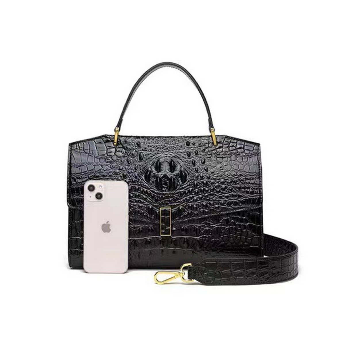 FASHION CASUAL CROCODILE BONE LADIES HANDBAG_CWAB3621