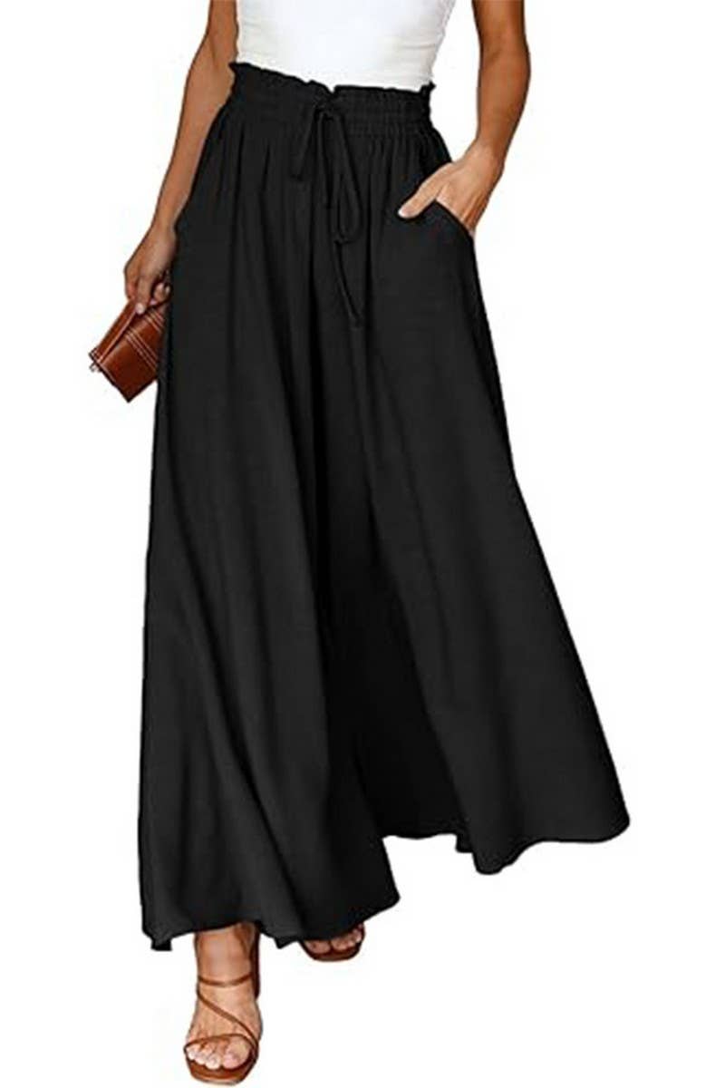 CWBLP1961_HIGH WAIST COTTON LINEN WIDE LEG CULOTTES