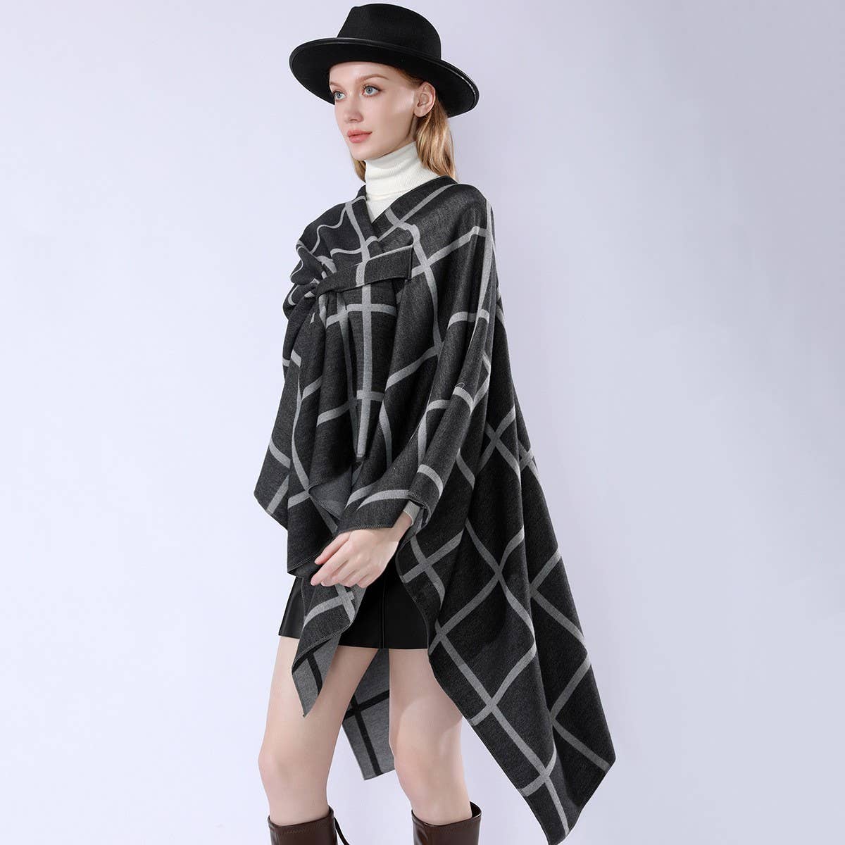 NEW FASHION SHAWL PLAID DUAL-PURPOSE SIMPLE SHAWL