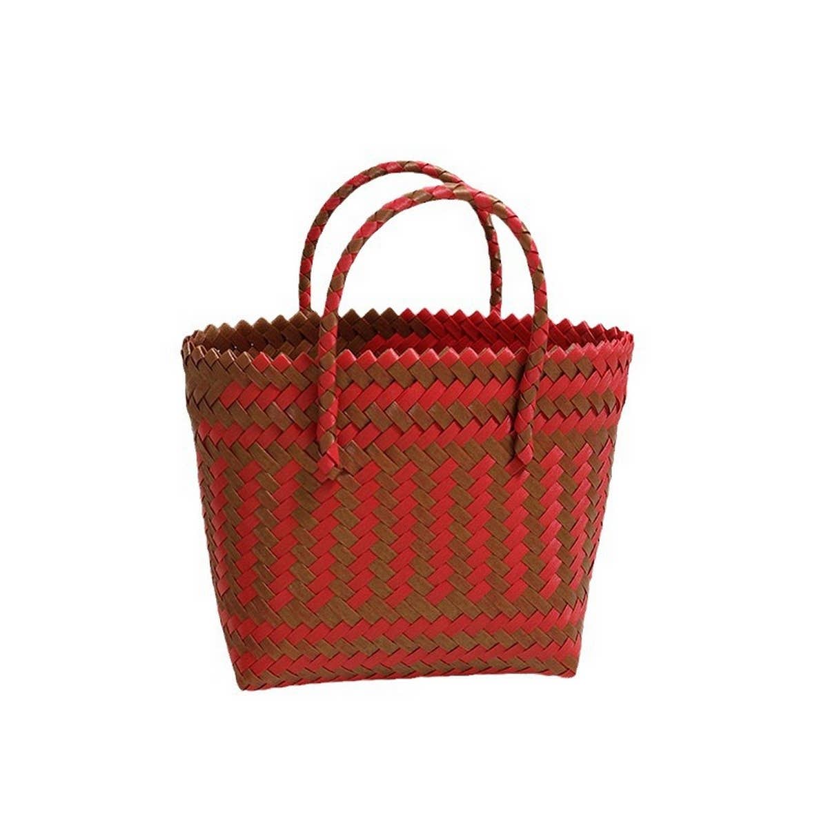 PLASTIC SQUARE PORTABLE WOVEN BAG_CWAB1873