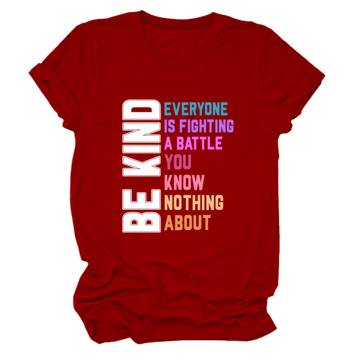 Trendy Women¡¯s Tee with Kindness Slogan