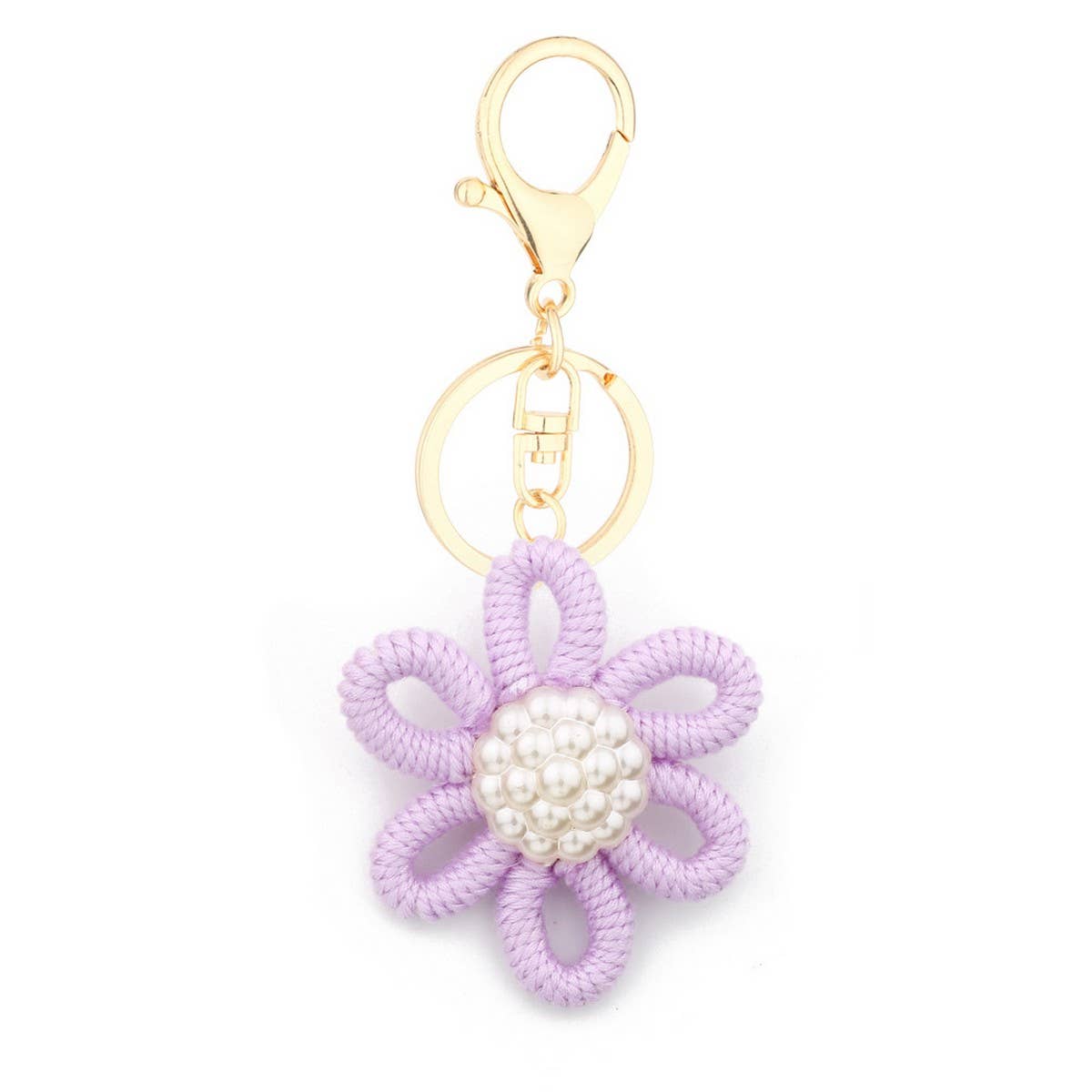 Daisy Woven Pendant Yarn Sunflower Keychain_CWAB5010