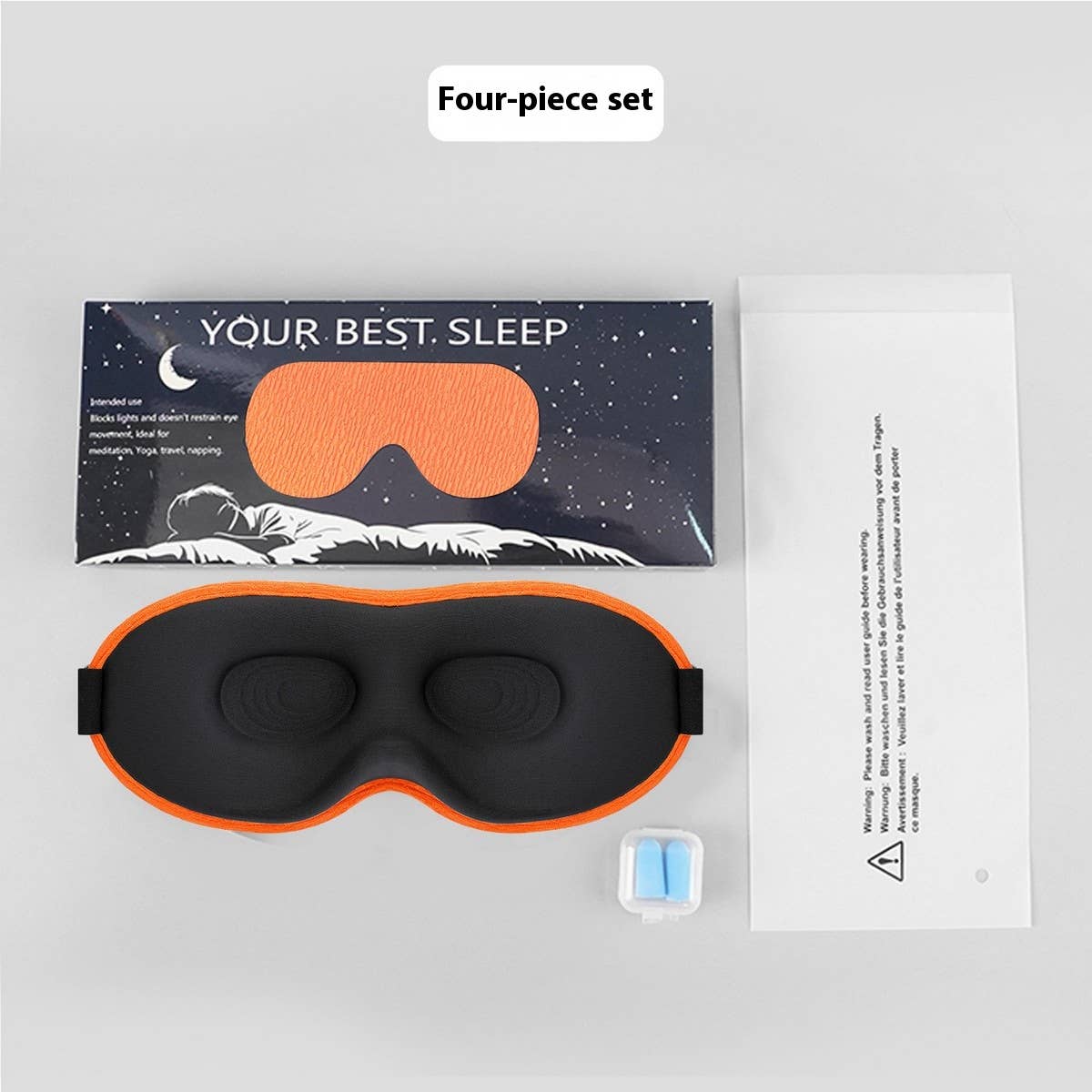 3D Sleep Mask Set, Soft & Light-Blocking Design_CWMM8044
