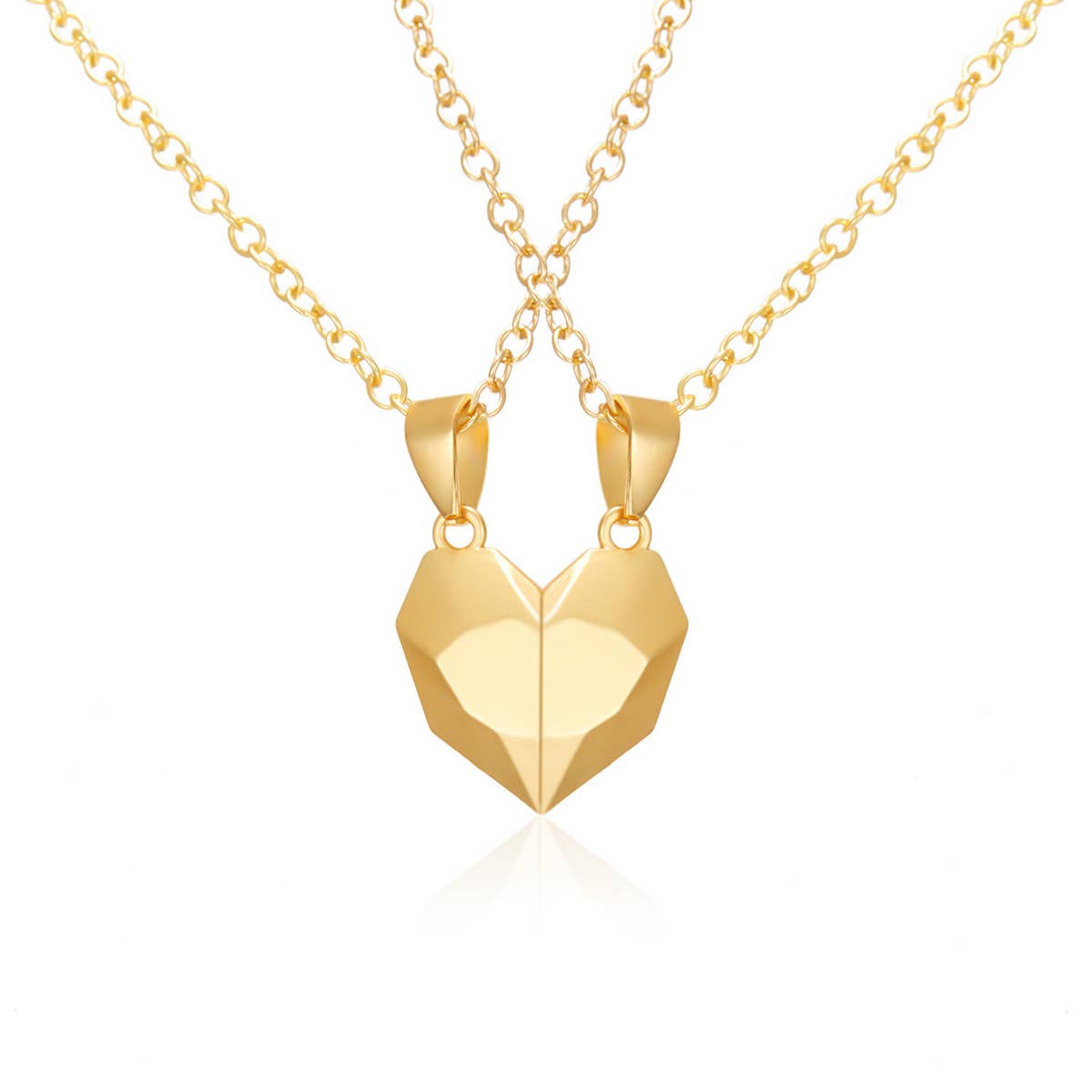 FASHIONABLE SPLICING MAGNETIC HEART NECKLACE